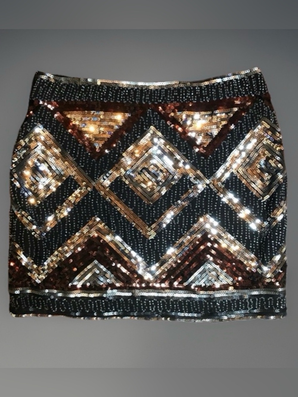 Sequin Runway Disco Cocktai Mini Skirt